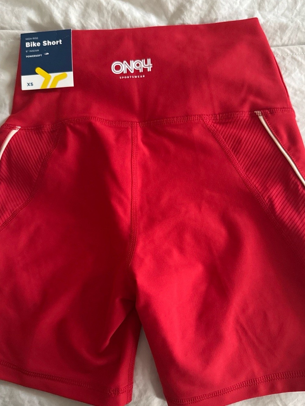 Old Navy Red High-Rise Bike Shorts
